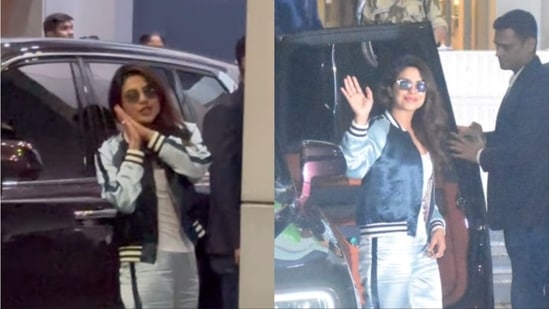 Priyanka Chopra flies out of India early morning after attending Ambani wedding, tells paparazzi to go to sleep. Watch