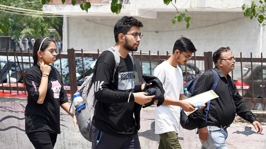 The CUET-UG 2024, which is the single-window test for admissions to a majority of undergraduate programmes at 46 central universities, including DU, was conducted in the hybrid mode in May. (Sanjeev Verma/HT Photo)