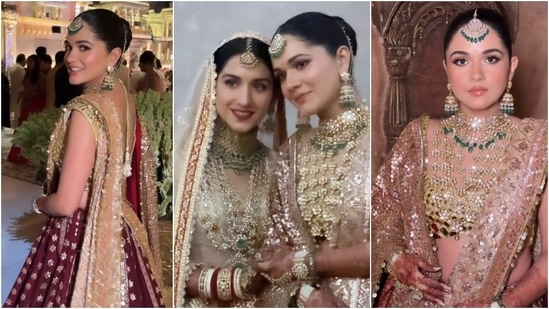 Anjali Merchant shines bright for her sister Radhika Merchant's wedding in a gorgeous lehenga. (Instagram )