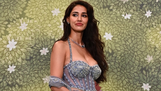 Disha Patani attending the blessings ceremony of Anant Ambani and Radhika Merchant at the Jio World Convention Centre in BKC.