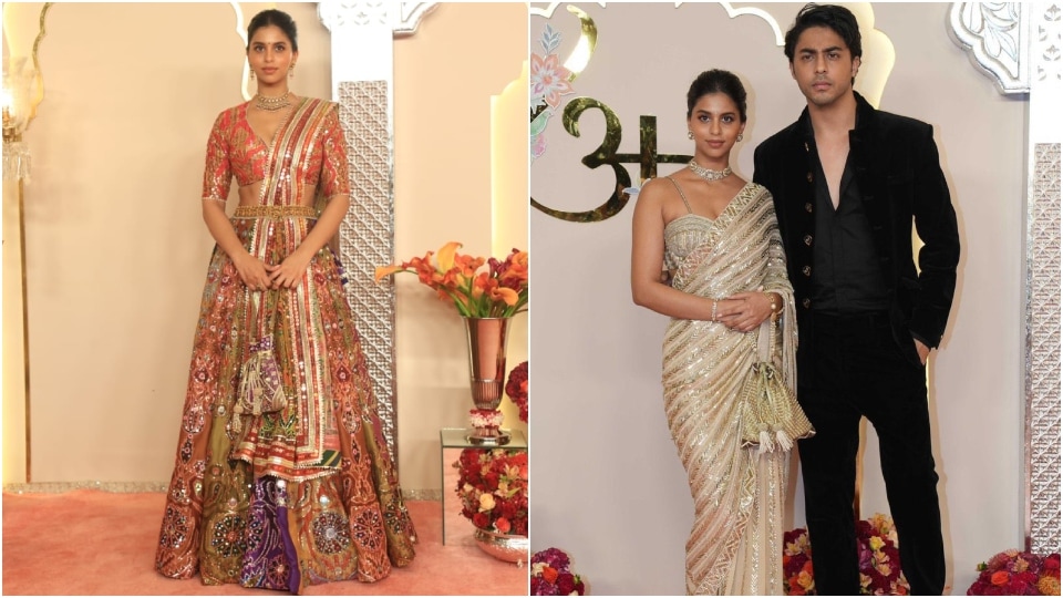 Suhana Khan attended Anant Ambani and Radhika Merchant's wedding. 