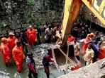 The search resumed on Sunday morning with the fire force personnel, a scuba team, police, civic workers and NDRF men working on the rescue operation (ANI Photo) The search resumed on Sunday morning with the fire force personnel, a scuba team, police, civic workers and NDRF men working on the rescue operation (ANI Photo)