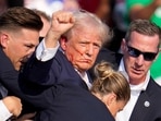 Republican presidential candidate former President Donald Trump is helped off the stage by U.S. Secret Service agents at a campaign event in Butler, Pa., on Saturday Republican presidential candidate former President Donald Trump is helped off the stage by U.S. Secret Service agents at a campaign event in Butler, Pa., on Saturday