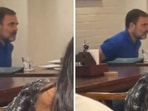 Rahul Gandhi was spotted at a pizzeria in Delhi in a viral video. (X) Rahul Gandhi was spotted at a pizzeria in Delhi in a viral video. (X)
