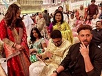 Aishwarya Rai, Abhishek Bachchan, and Hrithik Roshan sat together and chatted with each other at the Ambani wedding 