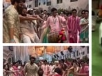 Ranveer Singh and Veer Pahariya performed a unique Nagin dance at Ambani wedding. Ranveer Singh and Veer Pahariya performed a unique Nagin dance at Ambani wedding.