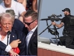 Police snipers return fire after shots were fired at former US president Donald Trump at a campaign rally in Pennsylvania on Saturday evening. (AP) Police snipers return fire after shots were fired at former US president Donald Trump at a campaign rally in Pennsylvania on Saturday evening. (AP)
