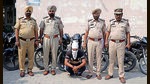 The accused in custody of Ludhiana police on Sunday (HT Photo) The accused in custody of Ludhiana police on Sunday (HT Photo)