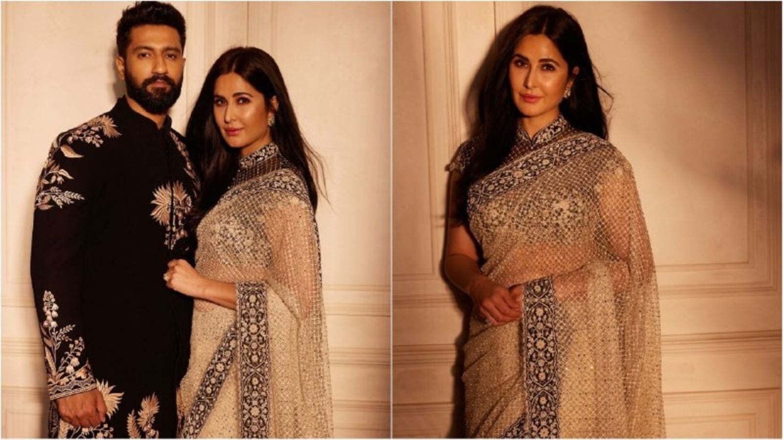 Katrina Kaif draped in six yards, Vicky Kaushal in elegant bandh gala kurta prove they are the most stylish couple: Pics