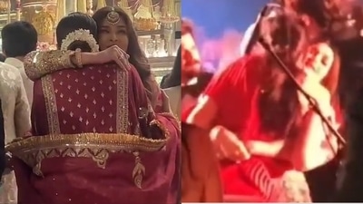 Aishwarya Rai and Deepika Padukone at the Ambani events. Aishwarya Rai and Deepika Padukone at the Ambani events.