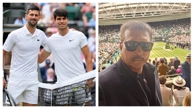 Ravi Shastri shared a special post for the Wimbledon 2024 final between Novak Djokovic and Carlos Alcaraz (PTI-X) Ravi Shastri shared a special post for the Wimbledon 2024 final between Novak Djokovic and Carlos Alcaraz (PTI-X)