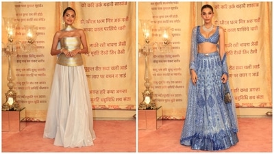 Influencers Diipa Khosla and Juhi Godambe at the wedding reception. Influencers Diipa Khosla and Juhi Godambe at the wedding reception.