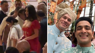 West Bengal Chief Minister Mamata Banerjee sharing a frame with Kim Kardashian (L). John Cena posing alongside BeerBiceps (R). (File Photo, Instagram/@beerbiceps) West Bengal Chief Minister Mamata Banerjee sharing a frame with Kim Kardashian (L). John Cena posing alongside BeerBiceps (R). (File Photo, Instagram/@beerbiceps)
