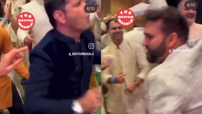 Anand Piramal dancing at Anant Ambani and Radhika Merchant's wedding. (Reddit/@BollyBlindsNGossip) Anand Piramal dancing at Anant Ambani and Radhika Merchant's wedding. (Reddit/@BollyBlindsNGossip)