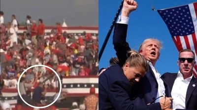 Pulitzer-winning photographer Evan Vucci ran across the podium amidst flaring mayhem at the July 13 rally in Butler, Pennsylvania, to capture what has now become the super-viral iconic Donald Trump shot after the former president survived an apparent assassination attempt. Pulitzer-winning photographer Evan Vucci ran across the podium amidst flaring mayhem at the July 13 rally in Butler, Pennsylvania, to capture what has now become the super-viral iconic Donald Trump shot after the former president survived an apparent assassination attempt.
