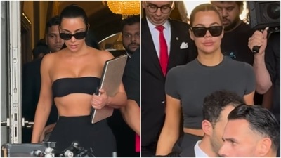 Paparazzi captures Kim Kardashian and Khloe Kardashian as they leave for the US. (Instagram) Paparazzi captures Kim Kardashian and Khloe Kardashian as they leave for the US. (Instagram)