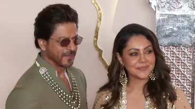 Shah Rukh Khan and Gauri Khan at Anant Ambani and Radhika Merchant's wedding