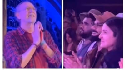 Virat Kohli and Anushka Sharma attended Krishna Das's Kirtan at London. Virat Kohli and Anushka Sharma attended Krishna Das's Kirtan at London.