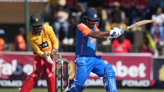 Abhishek Sharma then fell to the brilliant Blessing Muzarabani while Shubman Gill was dismissed by Richard Ngarava and India 40/3 at the end of the fifth over. Sanju Samson and Riyan Parag then steadied the innings. (AP)