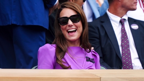 The Princess of Wales arrived at the All England Club on Sunday for the Wimbledon men's final, only her second public appearance since announcing she was diagnosed with cancer.(AP)