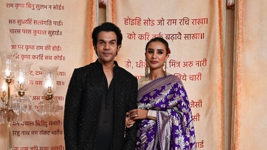 Rajkummar Rao and Patralekha at the wedding reception,