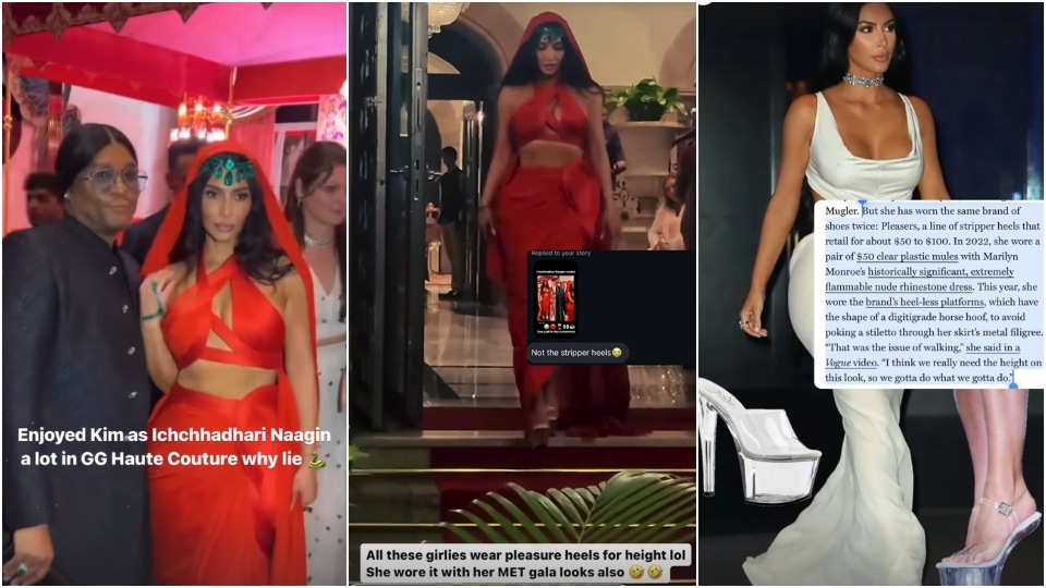 Screengrab of Diet Sabya's story on Kim Kardashian's 'stripper heels'. (Instagram ) Screengrab of Diet Sabya's story on Kim Kardashian's 'stripper heels'. (Instagram )