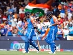 India's captain Rohit Sharma and Virat Kohli during the ICC Mens T20 World Cup 2024 final match against South Africa, at Kensington Oval