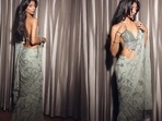 Dolly Singh wore a grey and silver saree for Anant Ambani and Radhika Merchant's reception. (Instagram/dollysingh) Dolly Singh wore a grey and silver saree for Anant Ambani and Radhika Merchant's reception. (Instagram/dollysingh)