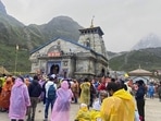 The Kedarnath temple in Rudraprayag district. (PTI) The Kedarnath temple in Rudraprayag district. (PTI)
