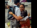 Snapshot of the woman crying after hearing about her son's CA result. Snapshot of the woman crying after hearing about her son's CA result.