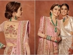 Nita Ambani got her kids and grandkids' names embroidered on her jewelled blouse. 