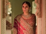 Shloka Mehta wears a 450-carat diamond necklace with gigantic hearts to Anant Ambani's wedding. (Instagram ) Shloka Mehta wears a 450-carat diamond necklace with gigantic hearts to Anant Ambani's wedding. (Instagram )