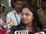 Probationary IAS officer Puja Khedkar speaks to media persons in Washim.