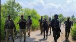 Security forces conduct a cordon and search operation (CASO) after two armed suspects were seen by local residents close to a vital army installation at Gharota village in Akhnoor sector of Jammu on Monday. (ANI Photo) Security forces conduct a cordon and search operation (CASO) after two armed suspects were seen by local residents close to a vital army installation at Gharota village in Akhnoor sector of Jammu on Monday. (ANI Photo)
