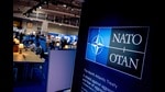WASHINGTON, DC - JULY 9: A NATO logo is displayed at the media center at the NATO Summit on July 9, 2024 in Washington, DC. NATO holds its annual summit in Washington this week to mark the 75th anniversary of its founding. Andrew Harnik/Getty Images/AFP (Getty Images via AFP) WASHINGTON, DC - JULY 9: A NATO logo is displayed at the media center at the NATO Summit on July 9, 2024 in Washington, DC. NATO holds its annual summit in Washington this week to mark the 75th anniversary of its founding. Andrew Harnik/Getty Images/AFP (Getty Images via AFP)