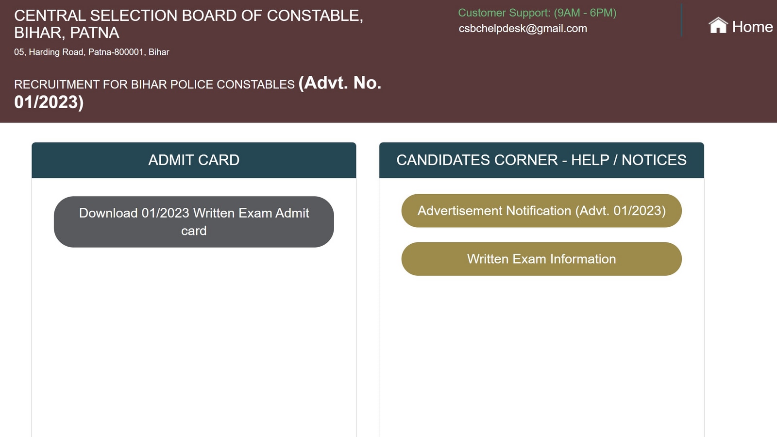 Bihar Police Constable admit card 2024 out on csbc.bih.nic.in, direct link to download