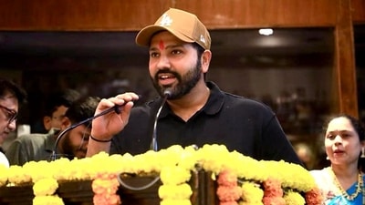 India's World Cup-winning captain Rohit Sharma is going from one place to another (Eknath Shinde-X)