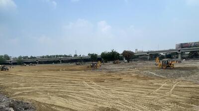 Most of the land in Akbar Nagar has been levelled. (HT PHOTO)