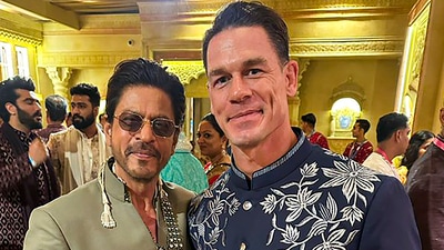 On July 12, 2024, at Anant Ambani and Radhika Merchant's wedding in Mumbai, John Cena posed with Shah Rukh Khan and paid a tribute to the actor on X. The US actor and wrestler John Cena shared their photo from the wedding, and said that he had a surreal time at the event and that he was “grateful for the Ambani family for their unmatched warmth and hospitality.” He added the experience allowed him to tell Shah Rukh about ‘the positive effect he has had on my life’. On July 12, 2024, at Anant Ambani and Radhika Merchant's wedding in Mumbai, John Cena posed with Shah Rukh Khan and paid a tribute to the actor on X. The US actor and wrestler John Cena shared their photo from the wedding, and said that he had a surreal time at the event and that he was “grateful for the Ambani family for their unmatched warmth and hospitality.” He added the experience allowed him to tell Shah Rukh about ‘the positive effect he has had on my life’.