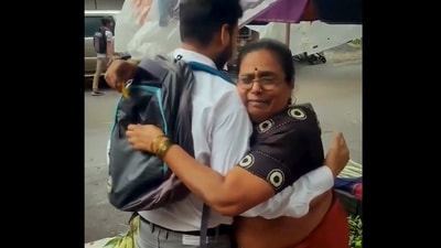 Snapshot of the woman crying after hearing about her son's CA result. Snapshot of the woman crying after hearing about her son's CA result.