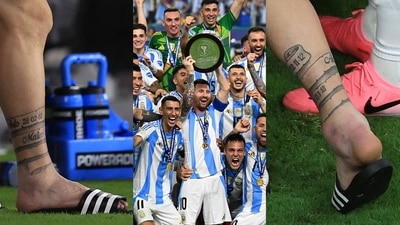 Messi was visibly struggling to walk normally after regaining his composure. Messi was visibly struggling to walk normally after regaining his composure.