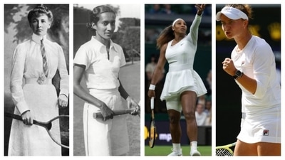 Barbora Krejcikova, Serena Williams to Leela Row Dayal; evolution of women's tennis dress at Wimbledon. Barbora Krejcikova, Serena Williams to Leela Row Dayal; evolution of women's tennis dress at Wimbledon.