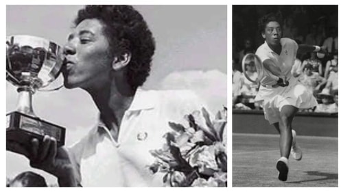Althea Gibson, first black woman to win Wimbledon. Althea Gibson, first black woman to win Wimbledon.