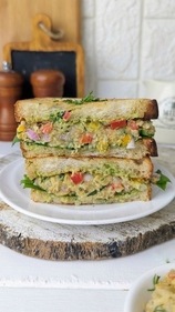 Chana sandwich is a good source of healthy protein for your kids. (Pinterest)