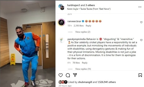 Paralympic India reacts to Harbhajan Singh's video Paralympic India reacts to Harbhajan Singh's video