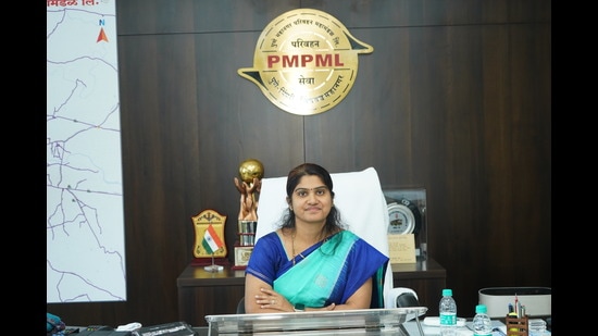 On July 2, Ashish Yerekar was to take the place of Kolte, but as the former did not join the office, the state government in its latest order appointed Deepa at PMPML CMD. (HT PHOTO)