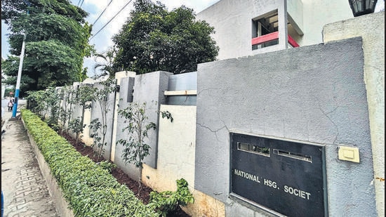 Residence of probationary IAS officer Puja Khedkar, at Baner, in Pune district. The police on Monday said that the parents of Puja are on the run as they have not responded to visits made at their residence in Aundh on Saturday and Sunday. (PTI)