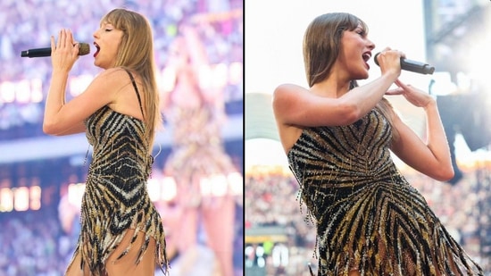 Taylor Swift's dress from a recent show is grabbing attention on social media.