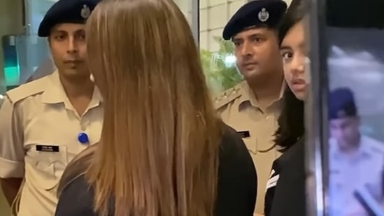 Aishwarya Rai and Aaradhya Bachchan at Mumbai airport