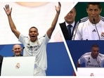 Mbappe finished his speech by asking the crowd to join him and chant “Hala Madrid”(AP-X) Mbappe finished his speech by asking the crowd to join him and chant “Hala Madrid”(AP-X)